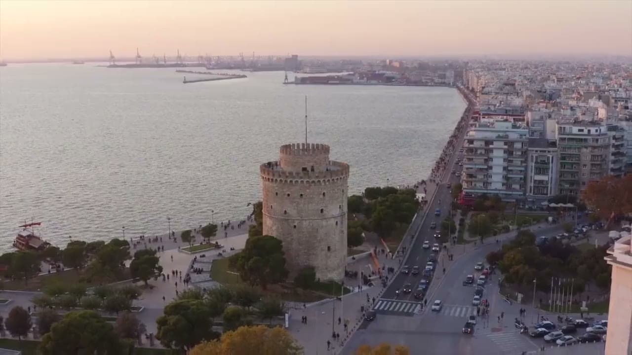 Thessaloniki waterfront and White Tower near Loena Luxury Suites