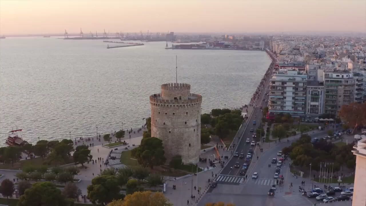 Thessaloniki waterfront and White Tower near Loena Luxury Suites