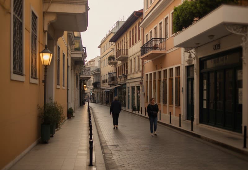 Ladadika in summer: outdoor tables and a warm evening atmosphere in the old quarter